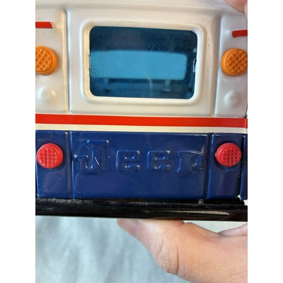 VTG 1970s USPS US Mail Postal Metal Jeep Coin Bank, Western Stamping Corp. Korea - Picture 7 of 9